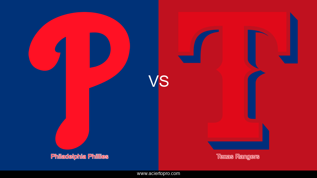 Pronosticos Philadelphia Phillies vs Texas Rangers